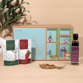 K-DORAJI Korean Balloon Flower Root Gift Set (3-in-1) – Pure Extract 220g + Honey Drink + Schisandra Drink | 100% Korean Ingredients | No Additives, No Sugar _ Made in KOREA
